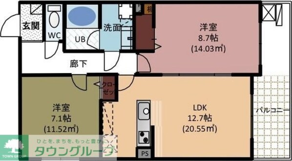 プレミアコート星ヶ丘の物件間取画像